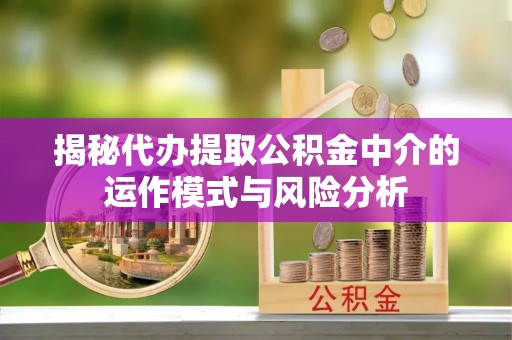 乾安揭秘代办提取公积金中介的运作模式与风险分析
